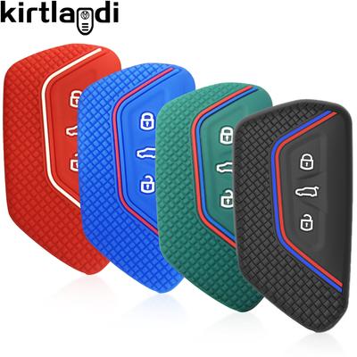 Silikon Schlüsselhülle Funda Llave für Volkswagen VW Golf 8 für Seat Leon 2021 Cupra Formentor für Skoda A8 Octavia Mk8 Hülle Schlüsselanhänger