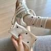 Girls Gift Cute Kawaii Black White Ruffle Sox Fashion Women Polka Dot Socks Spring Summer Thin Female Dot Print Cotton Socks