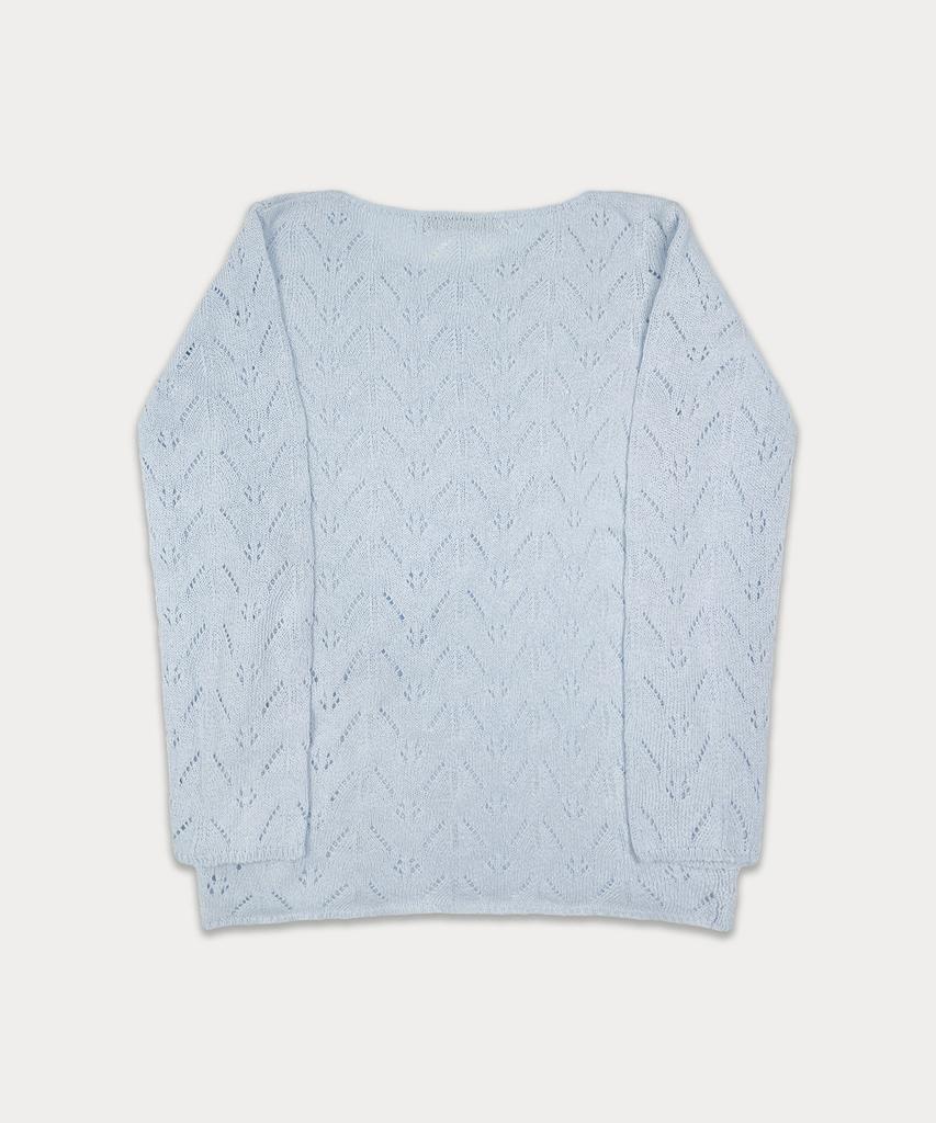 Sseomweeobeoteo Skashi Long Sleeve Knit - Light Blue