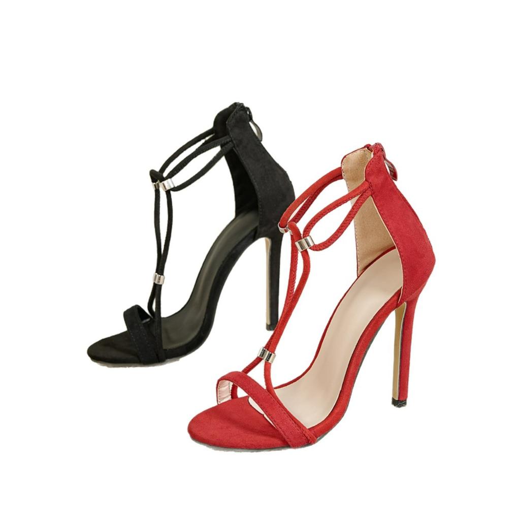 Women's Strappy High Heels Ankle Strap Stilettos Pumps Round Open Toe Sexy Sandals for Women Summer Heeled Sandals Dress Shoes for Wedding Prom Party