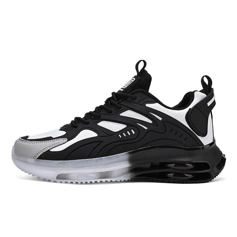 

Four Seasons New Men s Shoes Casual Black Large Size Sneakers Soft-soled Air Cushion Running Sneakers 47