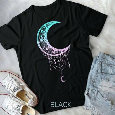 Occult Pastel Goth Soft Goth Aesthetic Clothes Crescent Unisex Form T-shirt