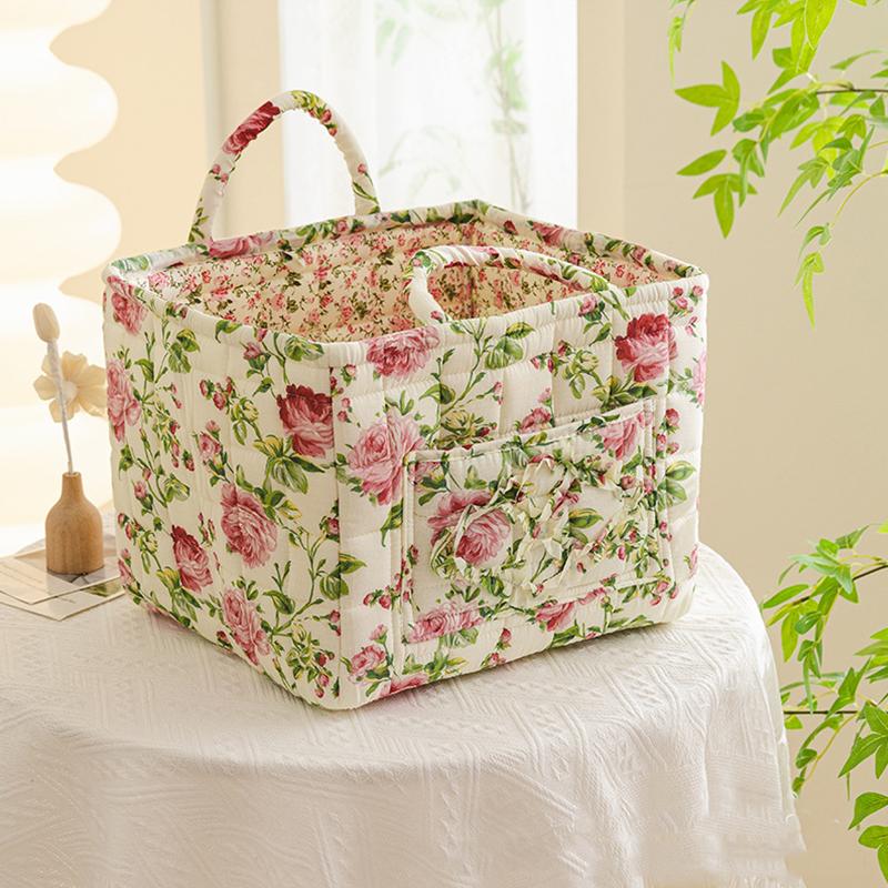 Тканевая корзина для белья большой вместимости с удобными ручками для переноски в деревенском пасторальном стиле корзины для хранения одежды домашний органайзер 4750₽