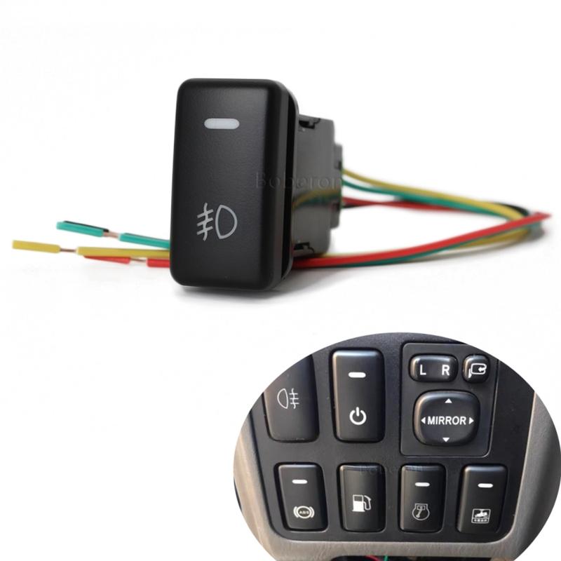 For Toyota Tacoma Land Cruiser Reiz Hilux Prado 120 FJ CRUISE Car Orange LED Light Front Fog Light Push Button Switch