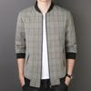 Spring and Autumn Jacket Men's Jacket Business Casual Young and Middle-aged Simple Fashion Baseball Collar Plaid Jacket Men's Clothing