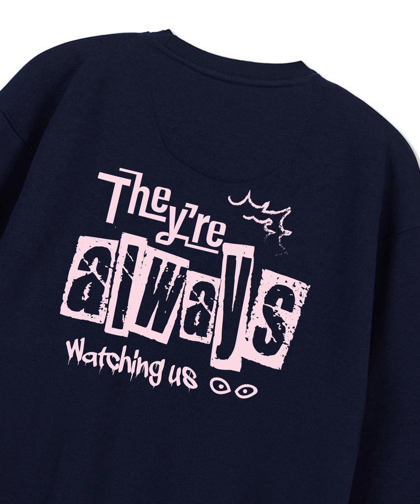 ASTRAL PROJECTION Alien Loose Fit Sweatshirt_Navy