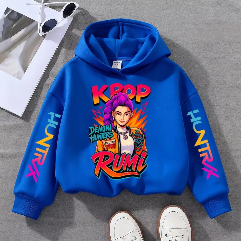 Ropa Infantil Kpop Caza de Brujas, Incluyendo Sudaderas con Capucha y Sudaderas de Moda para Niñas y Niños de 3 a 12 Años para Primavera y Otoño
