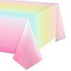 Rainbow Birthday Party Tablecloth Waterproofie Plastic Disposable Table Cloth for Party Decoration 54x108Inch