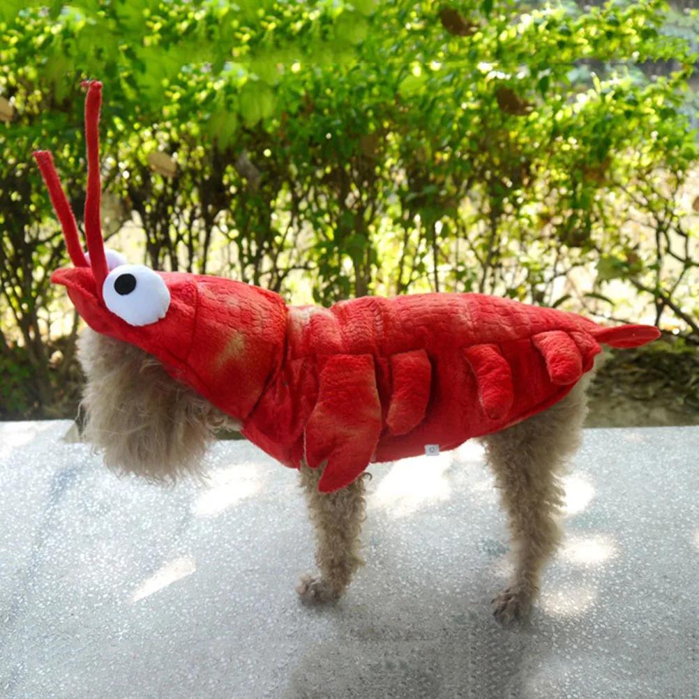Pet Dog Winter Clothes Halloween Lobster Costume Cat Cosplay Xmas Suit Dog Fancy Dress Pet Outfit Funny Clothing French Bulldogs