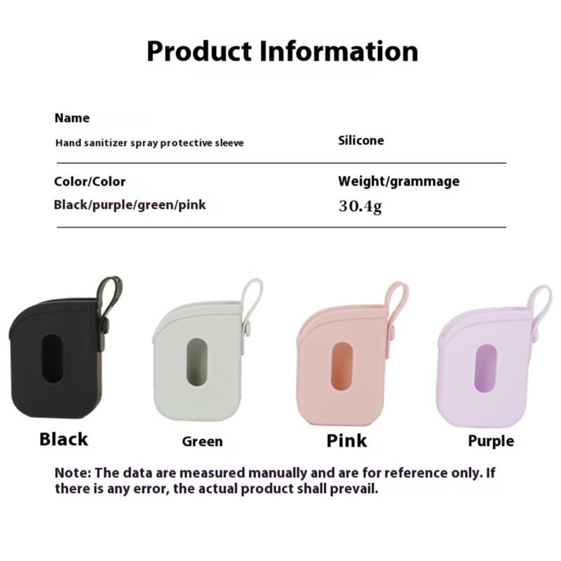 Portable Silicone Holder For Hand Sanitizer Sprays Protective Storage Case with Adjustable Lanyard for Backpack Handbag