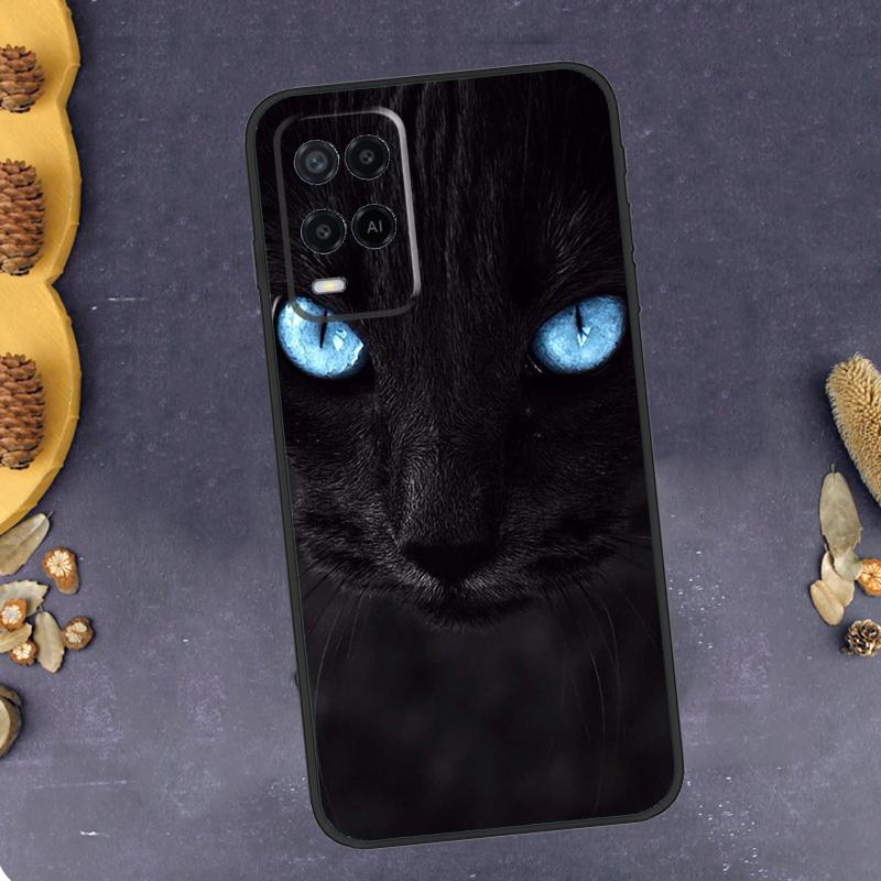 

Black Cat Staring Eye Phone Case For Oppo A78 A38 A58 A74 A15 A80 A60 A40 A94 A54 A98 A18 A16 A76 A96 A17 A77 A57S OPPO A76