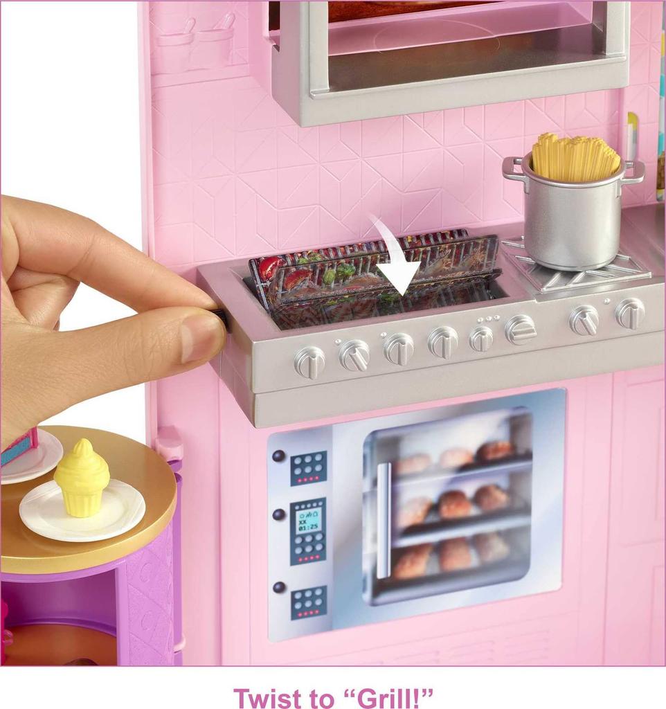 Barbie Grill Restaurant [Dress-up Doll House] [Includes House and Accessories] [Ages 3 and Up] GXY72