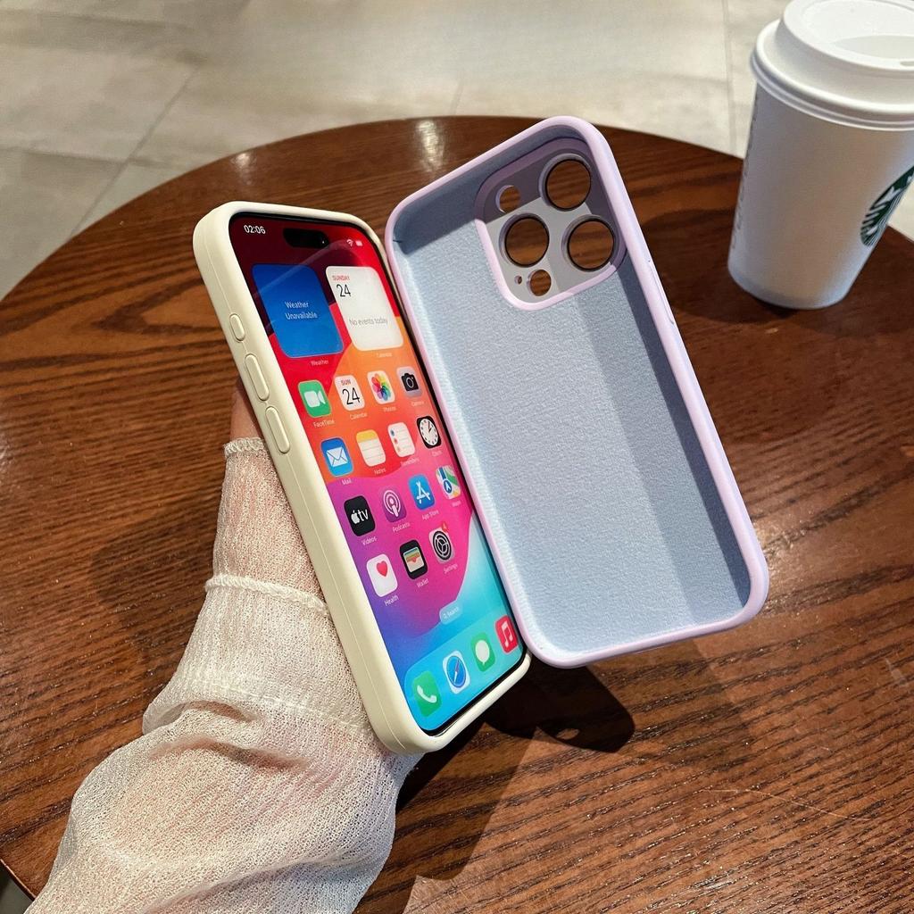 Liquid Silicone Phone Cases for IPhone16promax and All Inclusive Phone Cases with Built In Lens Film for Apple 15