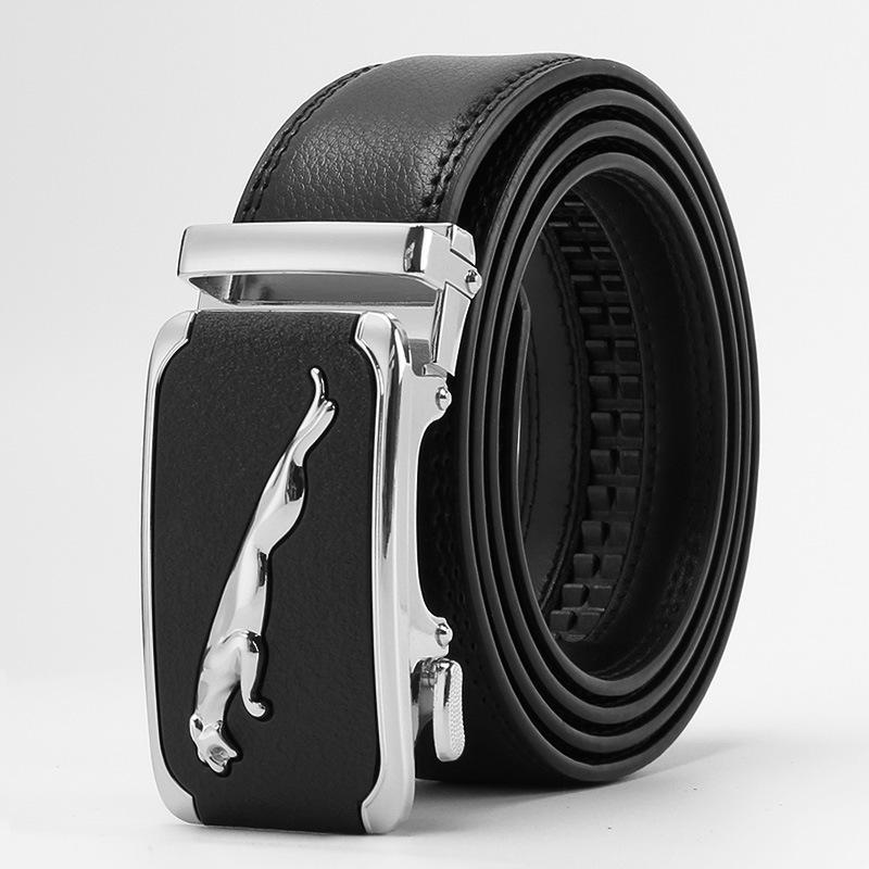 

Новые буквы для мужского ремня из натуральной двухслойной кожи с открытым краем и автоматической пряжкой, матовый, деловой кэжуал 110-130CM
