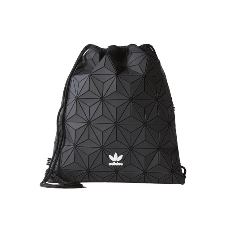 Adidas Originals X Issey Miyake Drawstring Geometric Training Fabric Backpack Women Backpack Black DH0209 Black