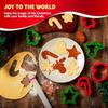 JOYFY 13 PCS Christmas Cookie Cutters in Stainless Steel with 3.5 plus Grip and a Rolling Pin for Xmas Holiday Party Baking