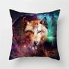 Animal Wolf King Print Pattern Sofa Cushion Cover Pillowcase Home Party Car Bedding