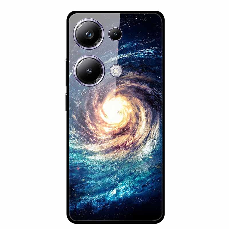 Glass Back Cover For Xiaomi Redmi Note 13 Note13 Pro Case Soft Bumper Hard Tempered Glass Case For Redmi Note 13 Pro Phone Case