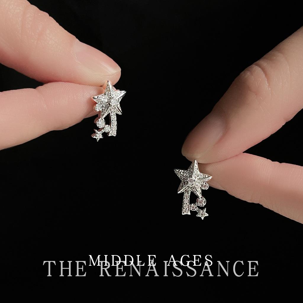 

Meteor~ Star Zircon Earrings Niche Design Earrings Literary Earrings Women