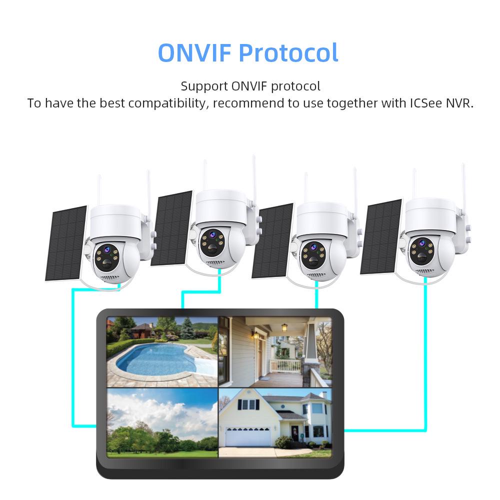 4MP Wireless Solar Surveillance Camera with Touch Screen – Outdoor Waterproof for Home & Mobile Remote Monitoring