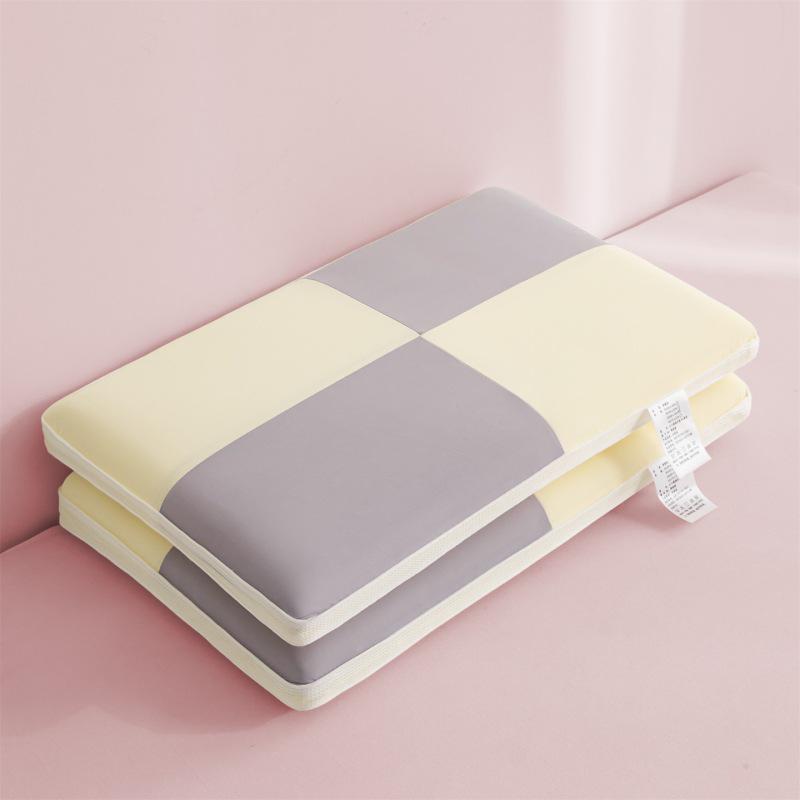 2026 Macaron Color Block Children s Latex Memory Foam Pillow 30x50cm each