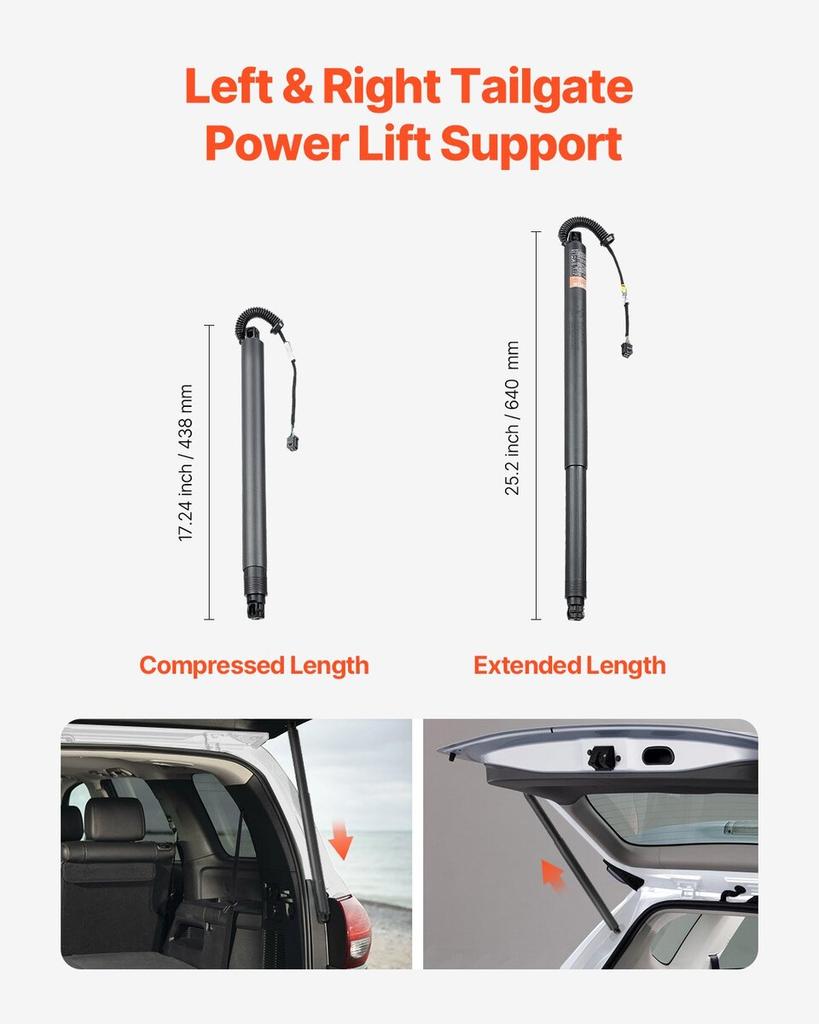 2PCS Rear Liftgate Power Struts Compatible with 2016-2023 Ateca KH7, KHP