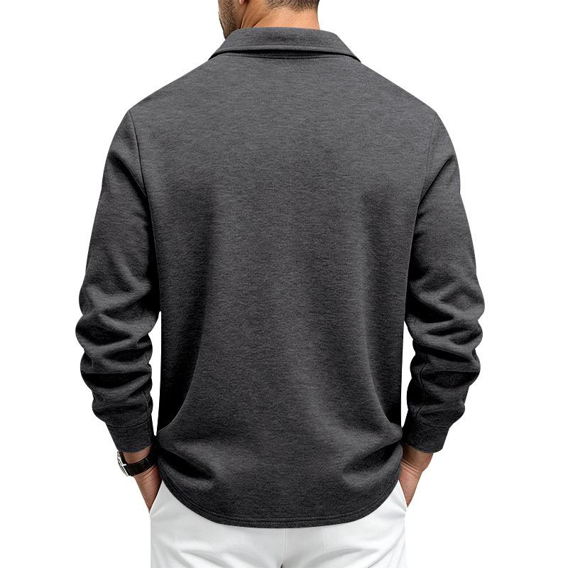Men's Snap‑Button Shirt Jacket, Point Collar, Dual Chest Flap Pockets, Long Sleeve, Soft Knit Lightweight Casual Shacket Overshirt for Men
