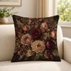 art vintage floral still life oil painting Cushion Cover Soft Short Plush SkinFriendly Cushion Case for MultiScene Use