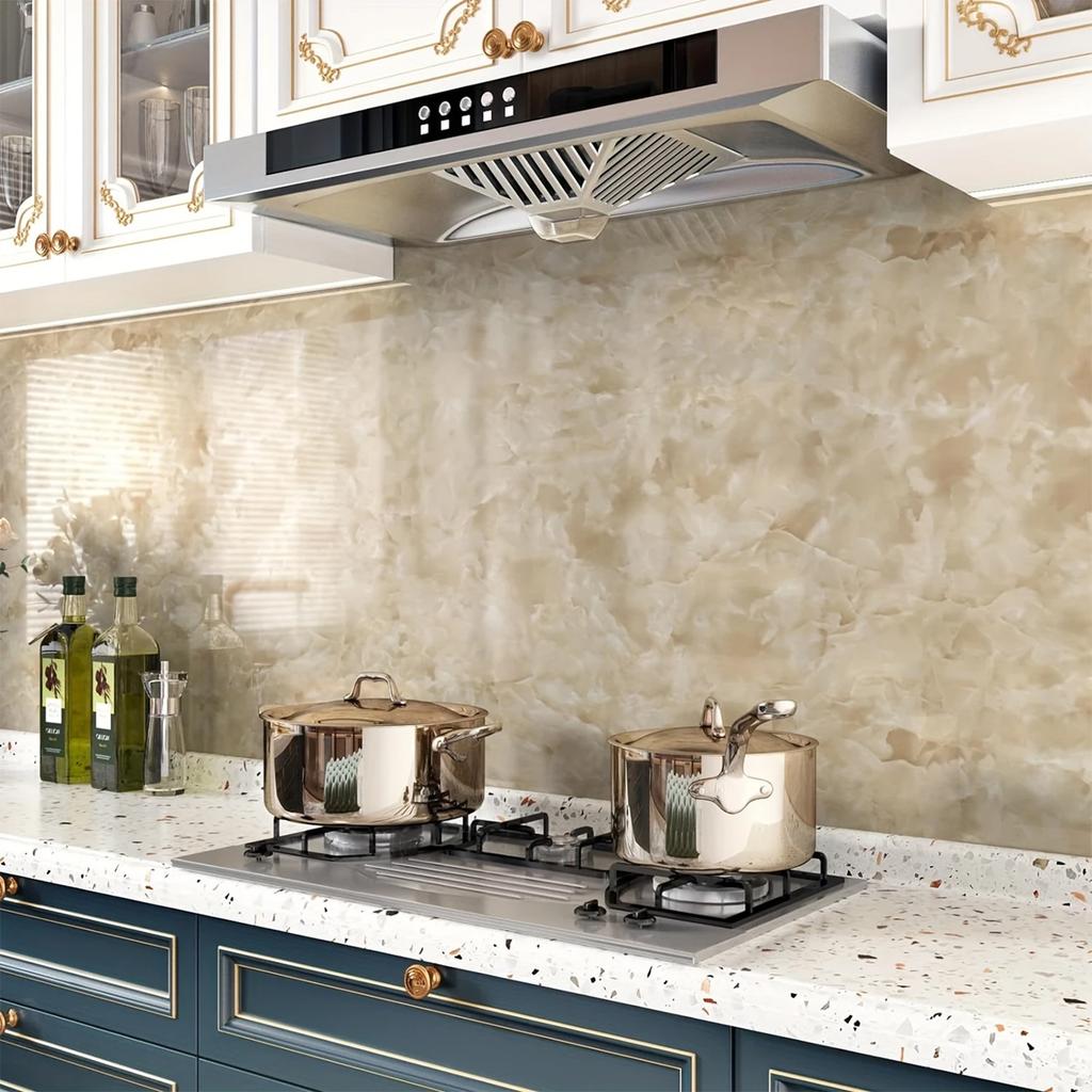 PVC Pearl Film Waterproof Wallpaper – High-Gloss Self-Adhesive Wall Sticker for Wardrobe, Kitchen, Furniture (Black/White)