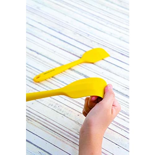 Delish Kitchen Pearl Metal Specialty Rubber Spatula, Large, Yellow, CC-1371