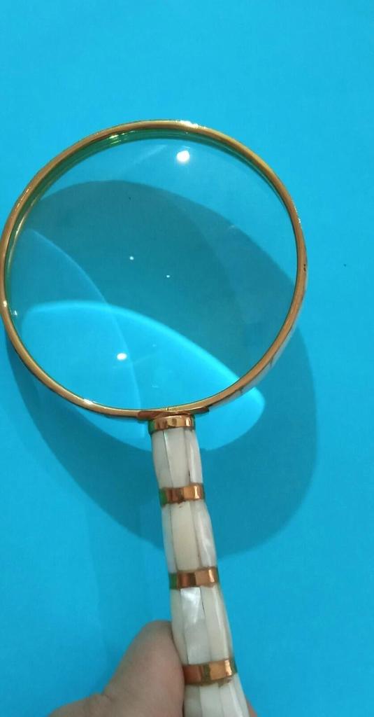Brass Manifer Magnifying Glass with Leather Storage Case, Handmade Magnifying Lance, Classic Look