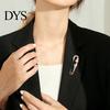 Cardigan Brooch Pin 3D Flower Decor Scarf with Rhinestone Stable Lock Inlay Thick Anti-exposure Suits Coats Sweaters Shawl Buckle