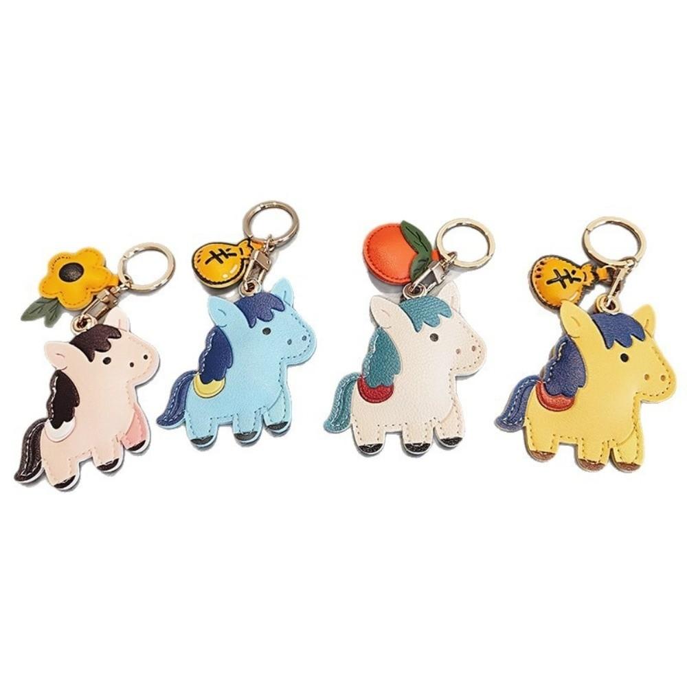 Year of Horse Horse Keychain Cartoon Horse Car Keychain Zodiac Pony Bag Charm  Year of The Horse