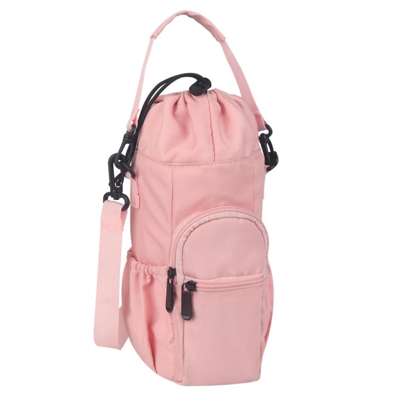 Portable Insulated Water Bottle Carrier Bag Adjustable Shoulder Strap Bottle Pouch Holder for Hiking Travelling Camping