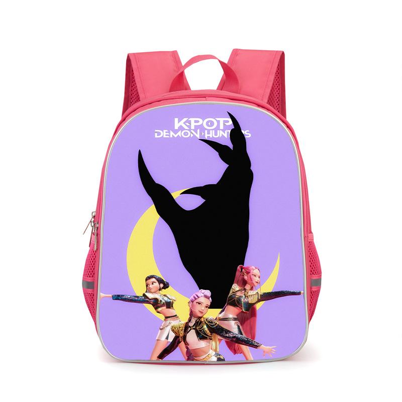 KPop Demon Hunters Kids Large Capacity Layered Backpack Students School Bags for Girls Boys Cartoon Bookbag Travel Backpack