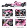 Technická Formule 1 Růžový F1 Supersportovní Závodní Auto Model Stavební Kostky Město Rychlostní Šampioni Vozidlo Stavebnice Kostky Hračka Dárek pro Dítě Chlapce