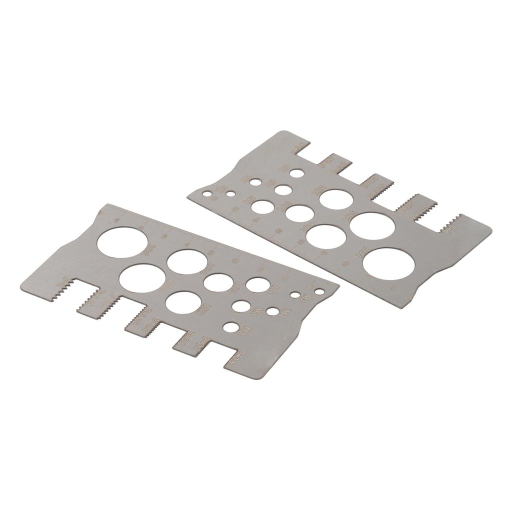Screw Pitch Gauge Tool 100mm Metric Ruler for Nut and Bolt Measurement