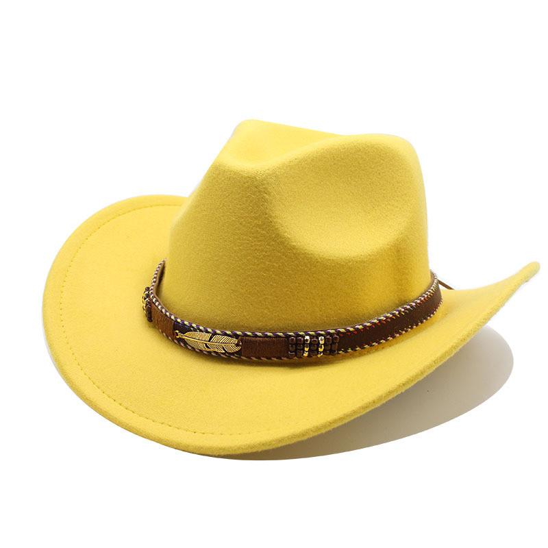 Cappello da Cowboy Western per Uomo Donna con Materiale Traspirante Lana Cotone Protezione Solare Accessorio Estivo