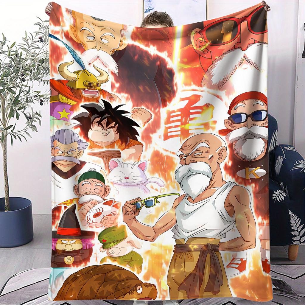 Heißes Japan Anime Dragon Ball Decke Cartoon Weiche Flanelldecke für Betten Schlafzimmer Sofa Picknick, Überwurfdecke Outdoor Freizeit Geschenk