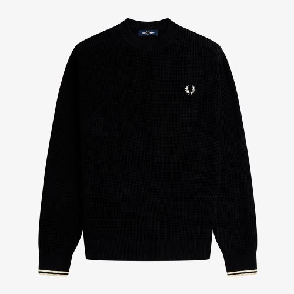 

Fred Perry Fred Perry [sharp] Waffle Stitch Crewneck Knit 102 Afpm2336507 102 S