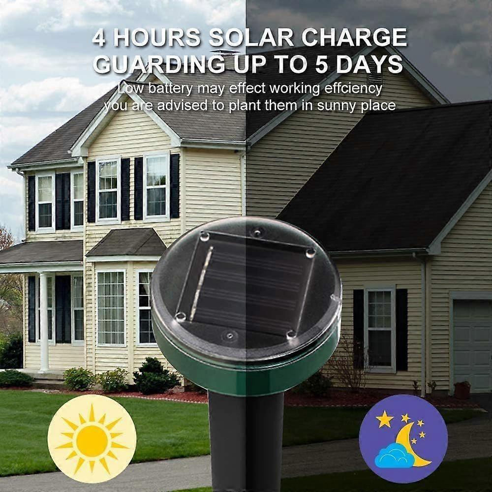 Ultrasonic Solar Mouse Repeller Ultrasonic Solar Mouse Repeller Solar Mouse Repeller Combine Sound and Vibration Outdoor Garden Mole Repeller