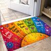 1 Bohemian Sun Inspirational Healing Pattern Doormat, Machine Washable Flannel Rug, Suitable for Home Decor, Entryway, Hallway, and Balcony, Multiple