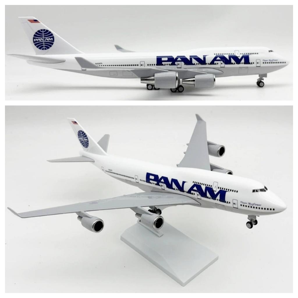 1/400 Diecast Harz Flugzeug 30cm747 B747 Flugzeug Pan Am Fluglinie Flugzeugmodell Flugzeug mit Radfahrwerk zur Sammlungs-Ausstellung