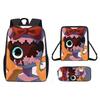 Incredibox Cartoon Pattern Backpack Shoulder Bag Pencil Case Three Set Piece