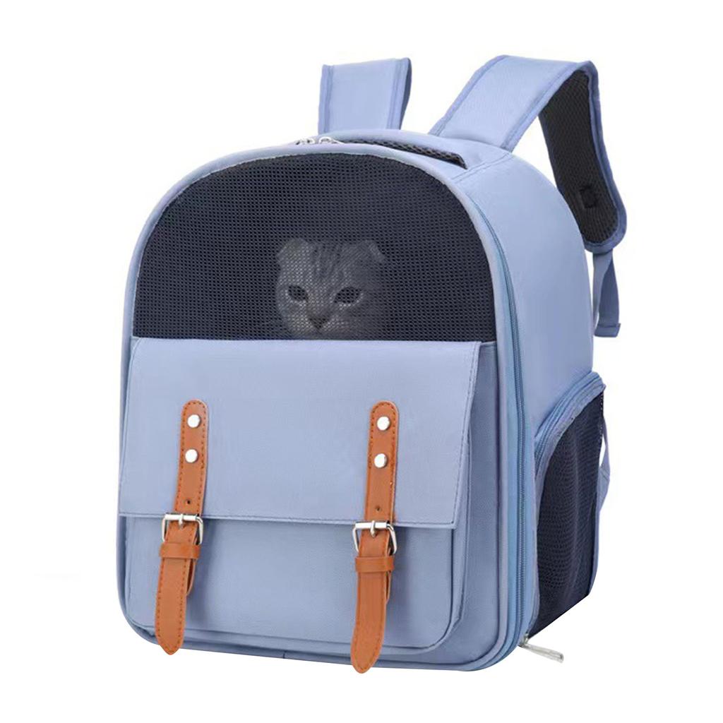 Cat Backpack Large Capacity Portable Brthable Dog Cat Carrying Double Shoulder Bag for Pet Outing Travel Hiking