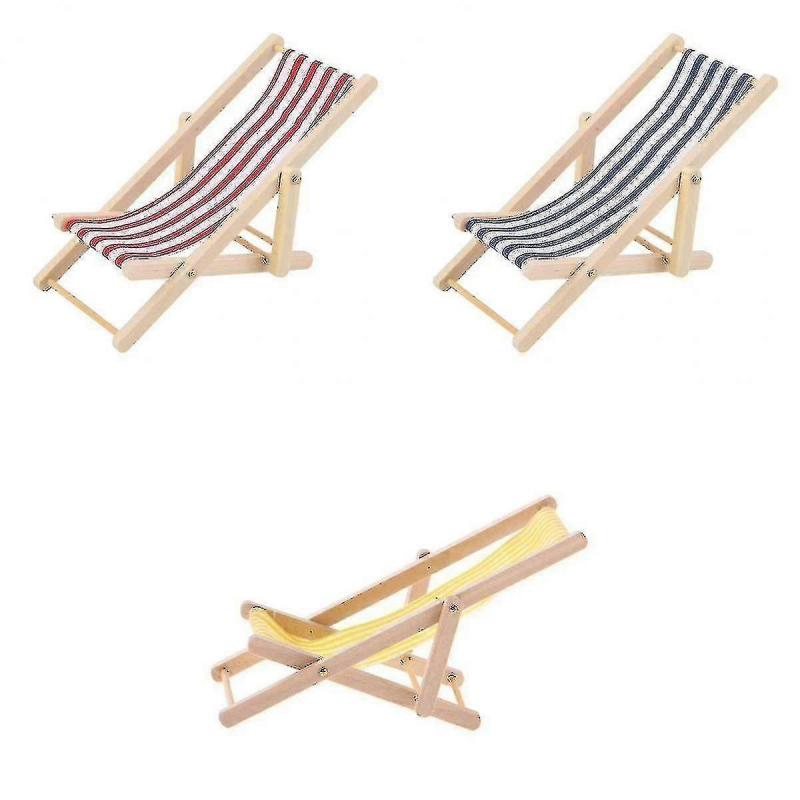Striped Wooden Lounge Chair