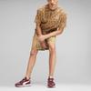 Men's PUMA AOP T-Shirts Men's Dark Camel Crew Neck Moderate Straight Fit