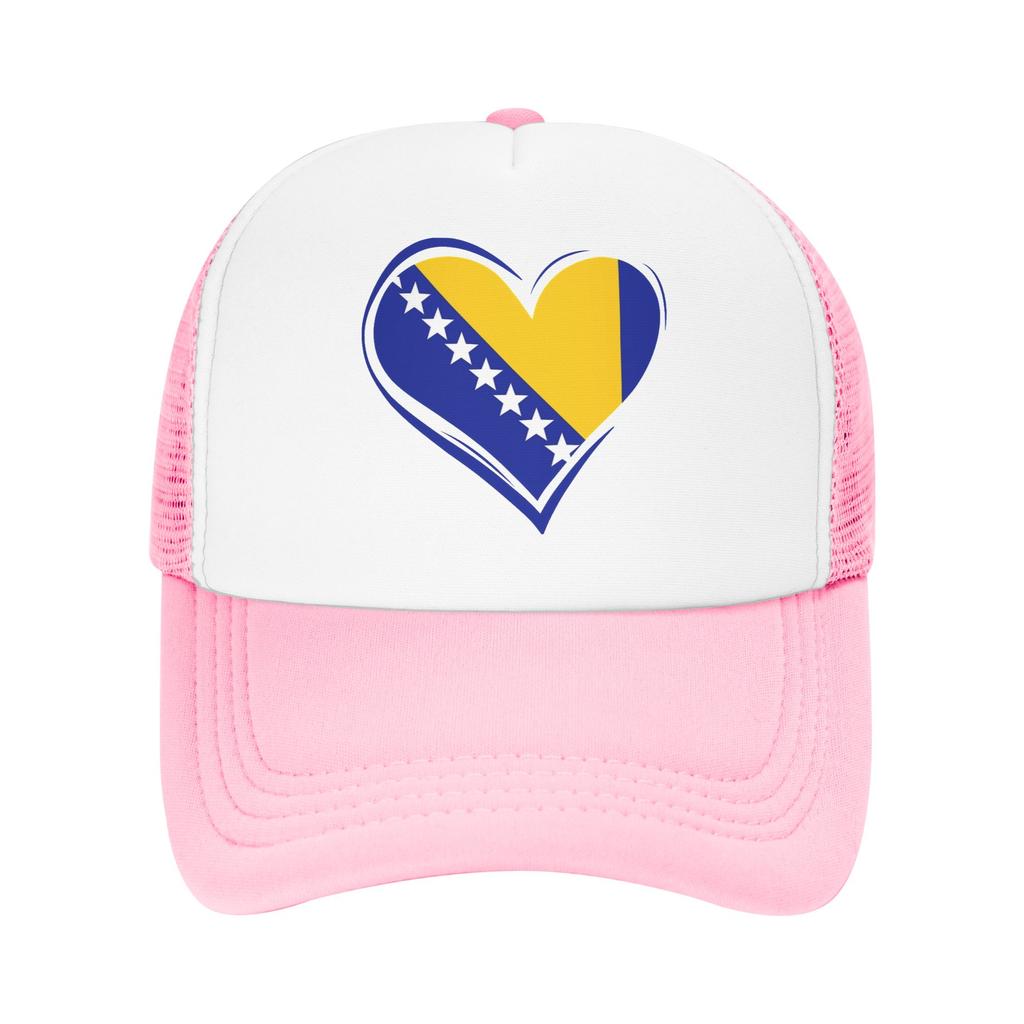 Bosnia and Herzegovina Flag Mesh Baseball Caps Adult Outdoor Trucker Worker Cap  Hat Breathable Summer Trucker Cap