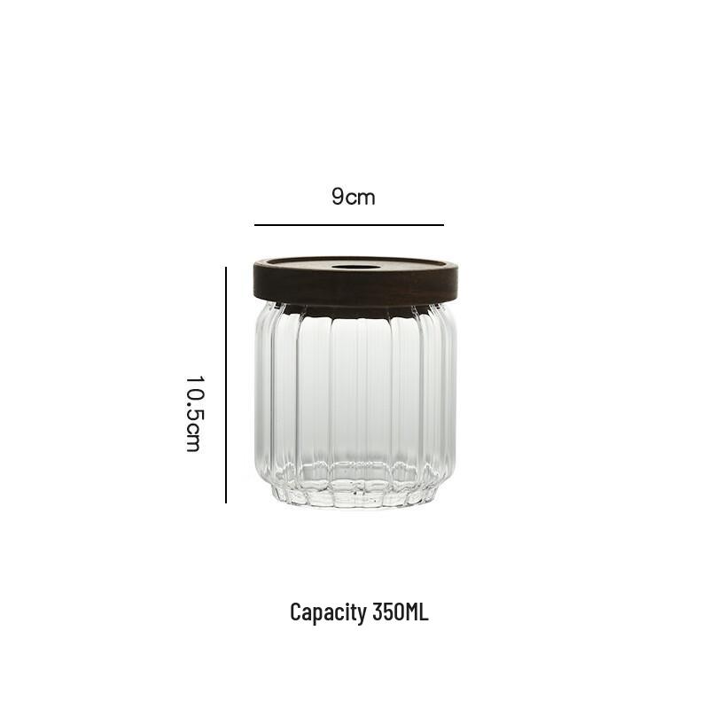Qianxing High Borosilicate Glass Storage Jars with Acacia Wood Lids