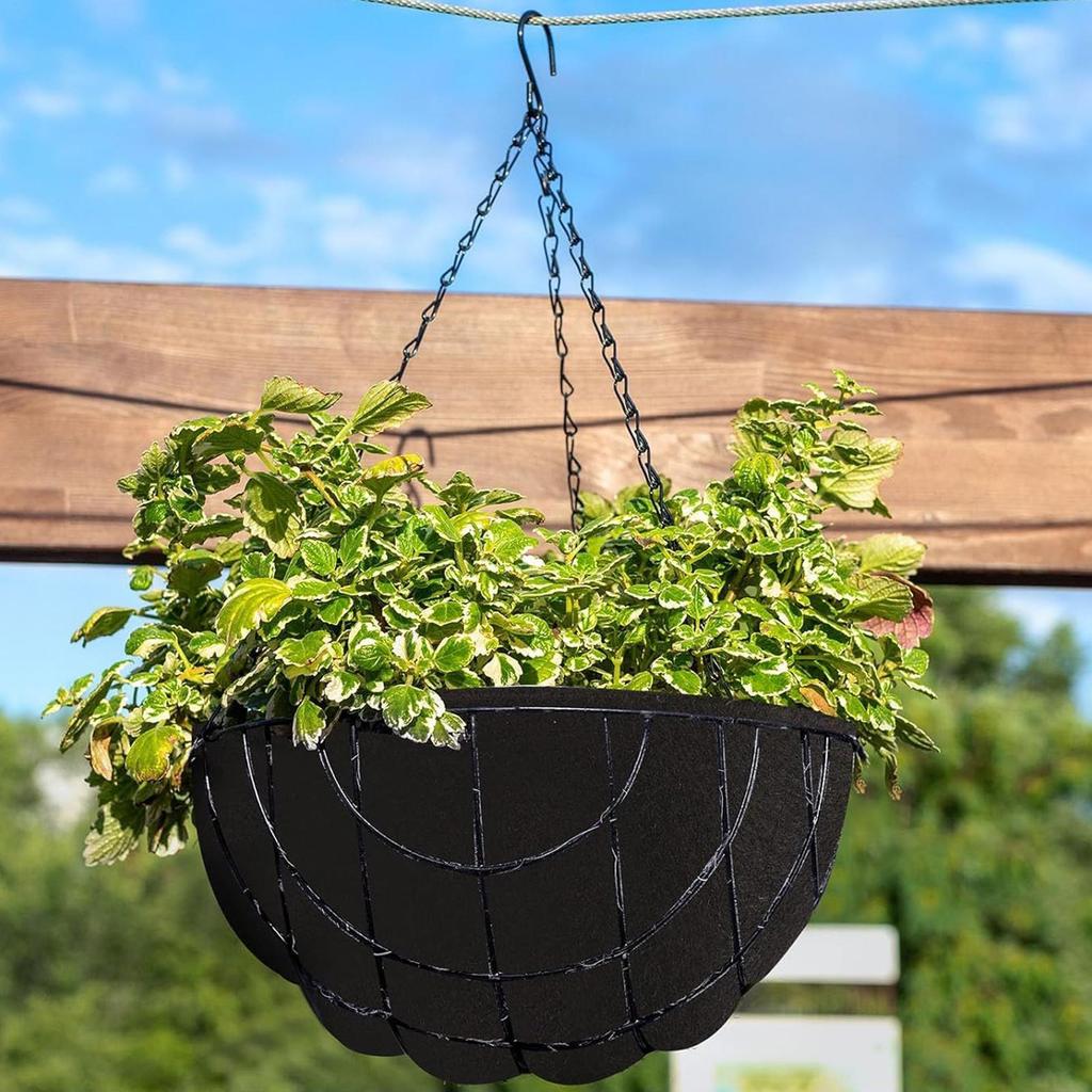 Planter Box Liner Flower Basket Liners Moisture Retention Breathable Planter Sheets Replacement For Balcony Fence Patio Yard